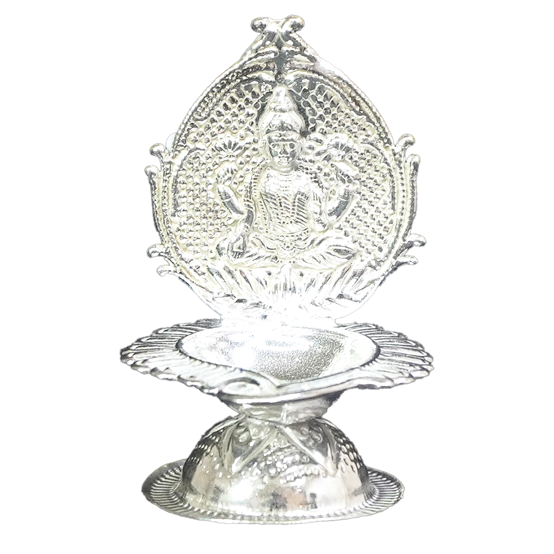 Lakshmi Kamal Metal Diya-GRI0710