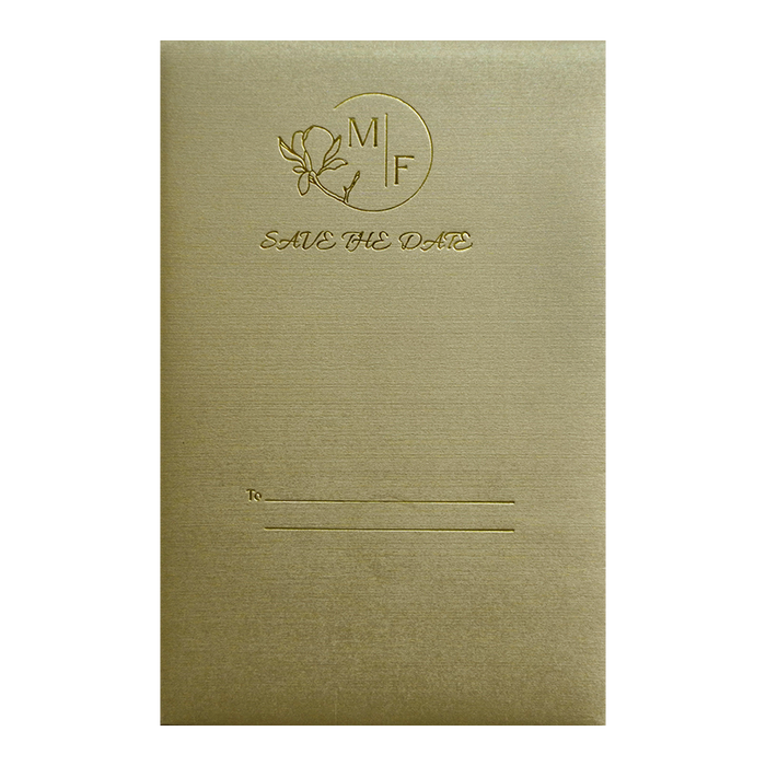 Metallic Light Brown Invitation Card-King of Cards