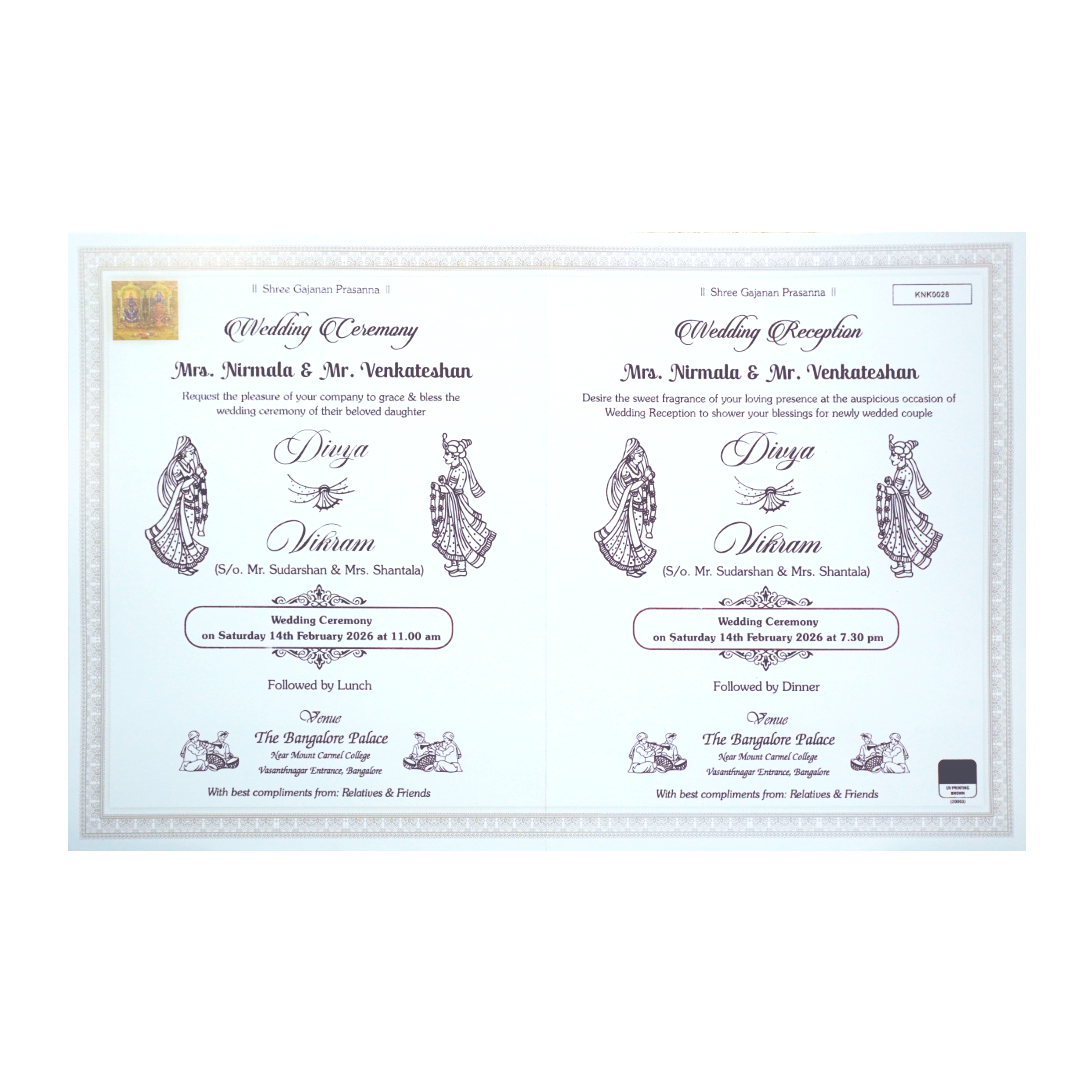 Balaji Padmavathi Invitation Card-KNKJ0028