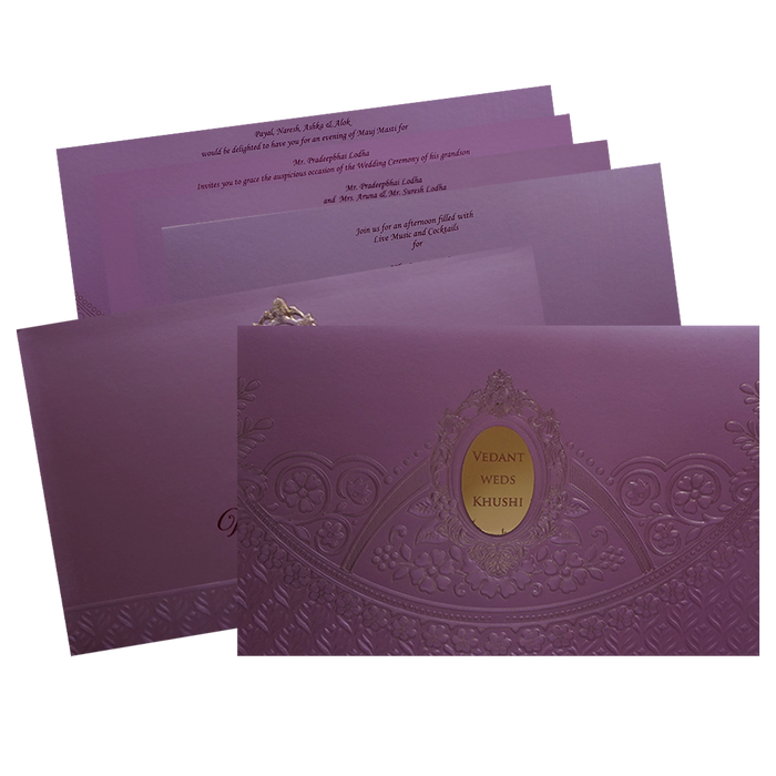 Light Pink Design Wedding Card-King of Cards