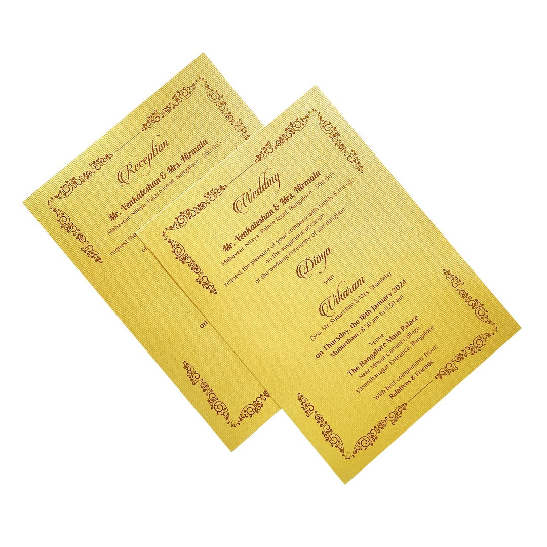 Olive Green Door Type Unique Invitation Card-KNPM9532G