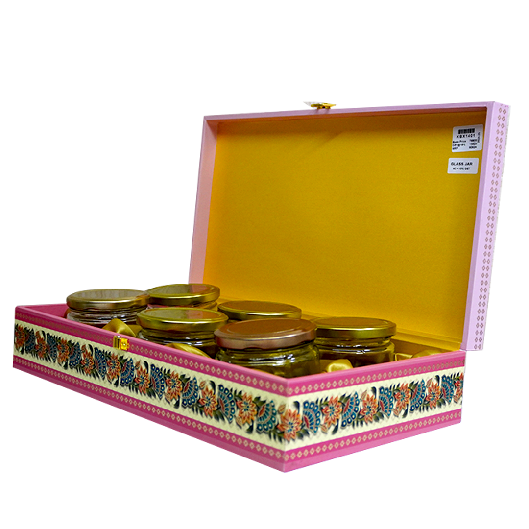 Pink Mandala Floral Box Invitation-KBX1401