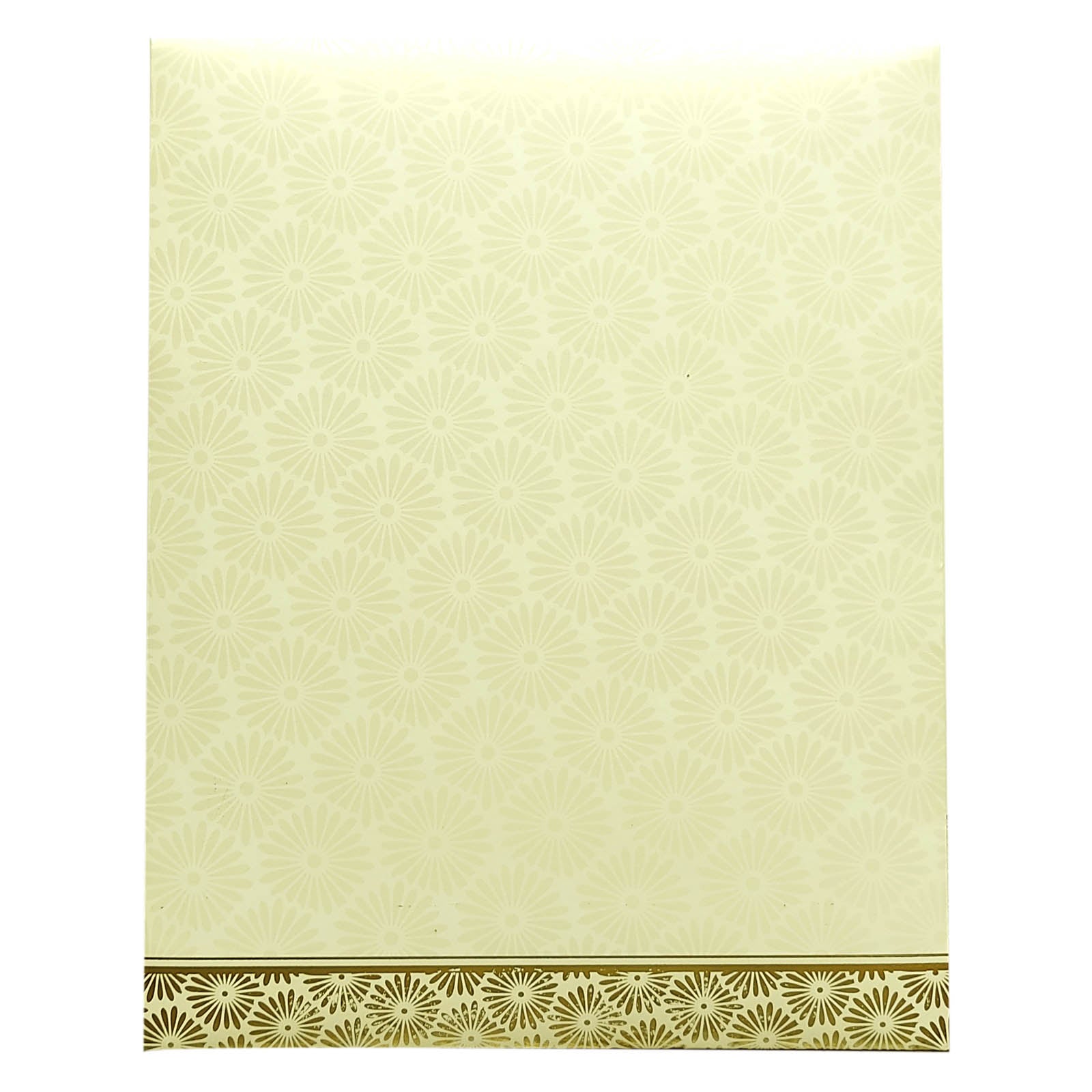 Ivory Floral Elephant Invitation Card-KNJS2067