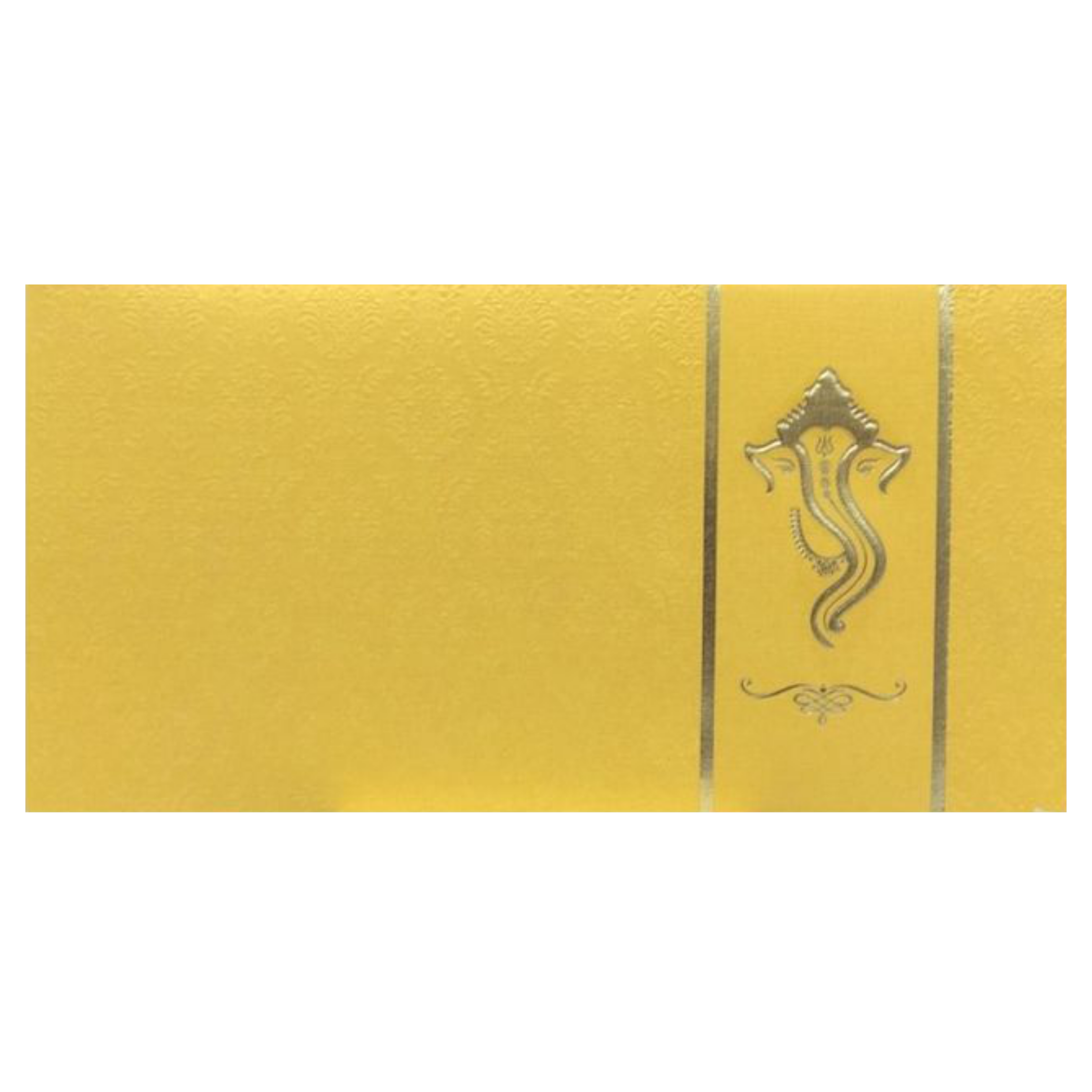 Gold Floral Ganesha Invitation Card-KNK3032