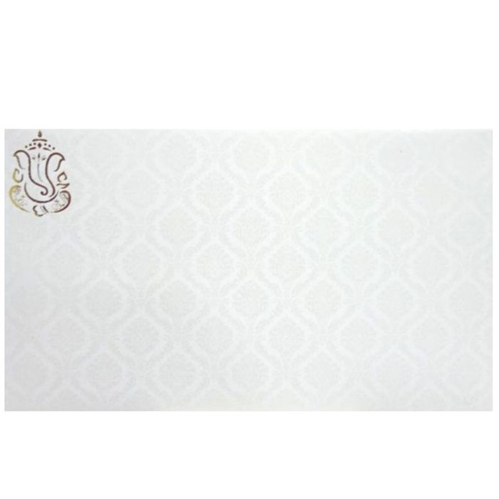 Gold Foiling Ganesha Invitation Card-Knk30720-King of Cards