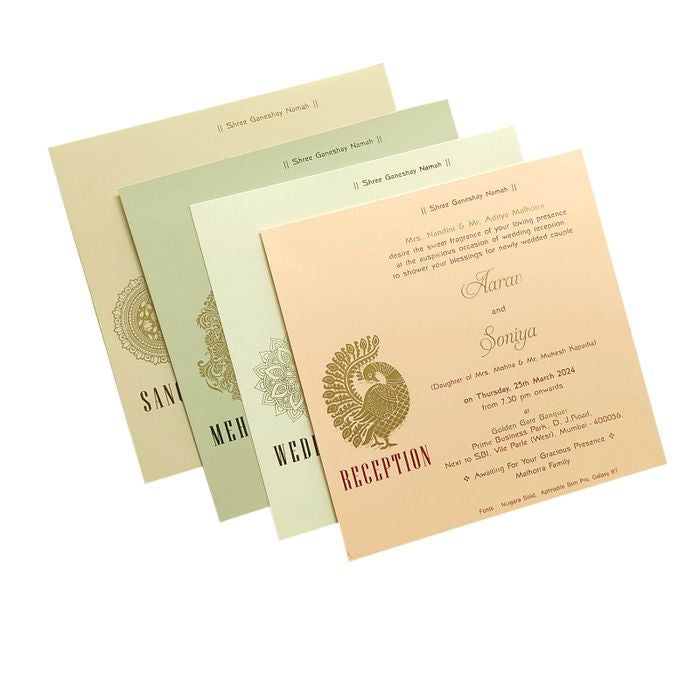 Pista Green Design Nameplate Invitation Card-King of Cards