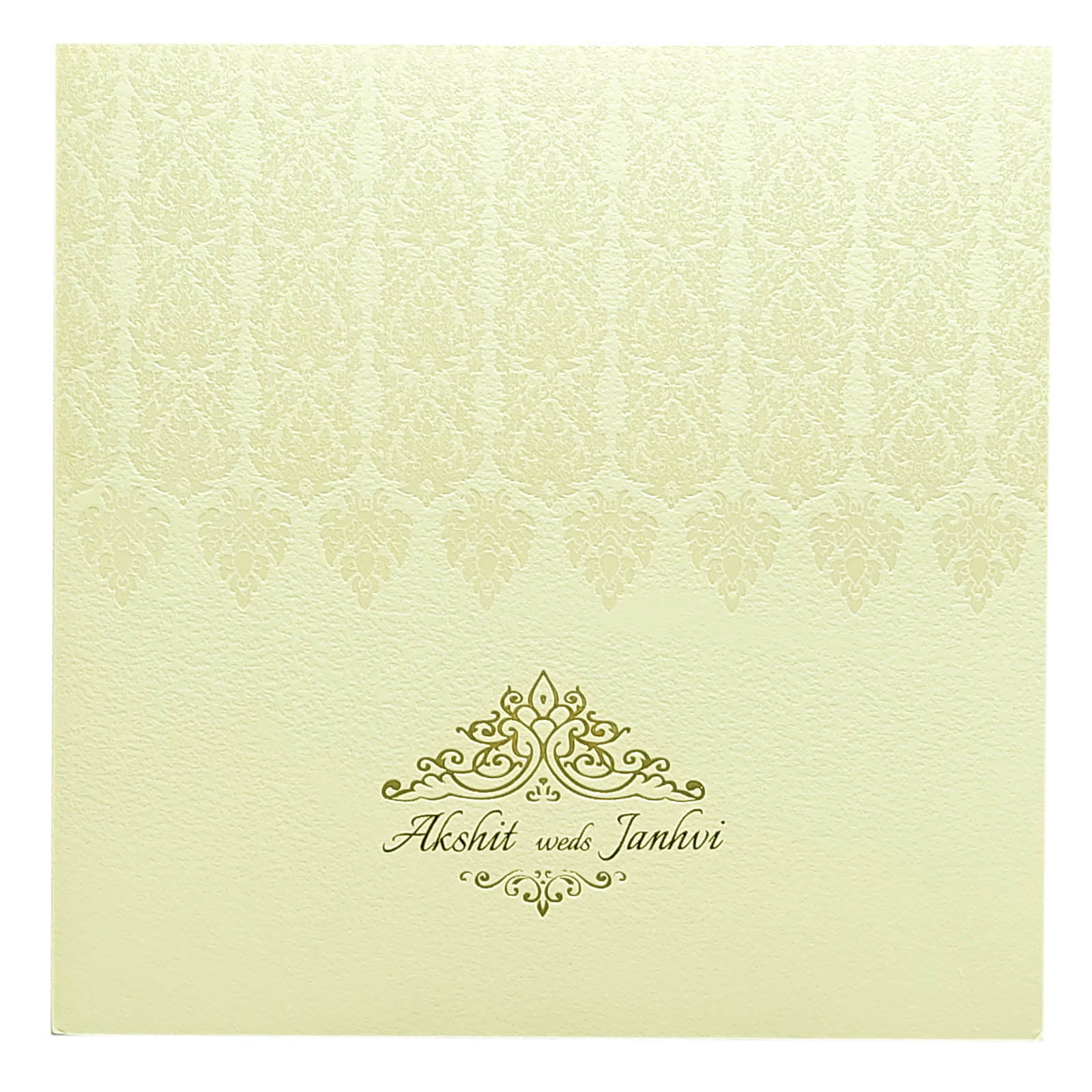 Cream White Invitation Card-King of Cards