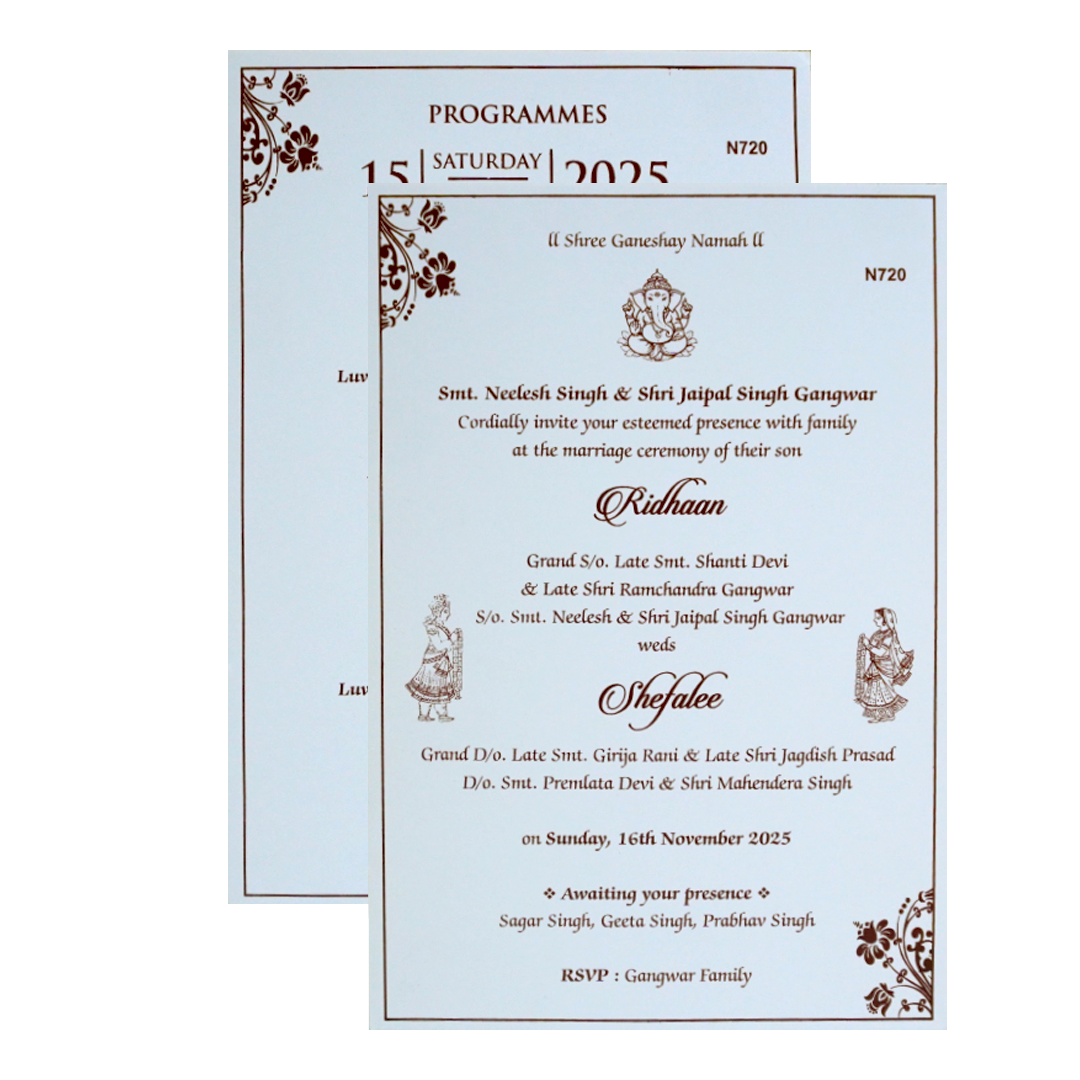 White Floral Invitation Design-KVN07200