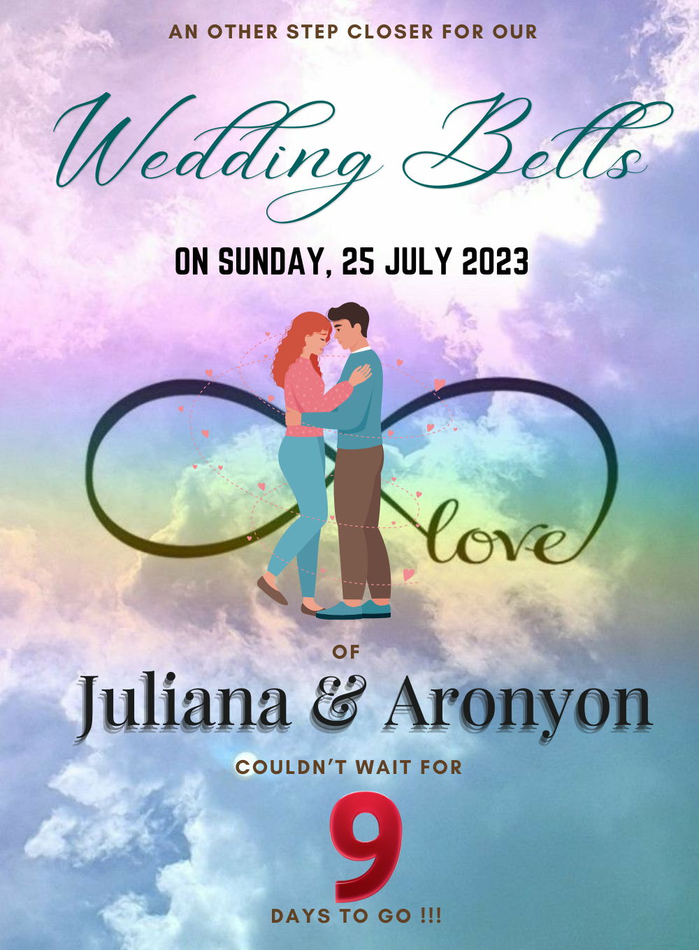 Infinite Love Countdown Invitations-King of Cards