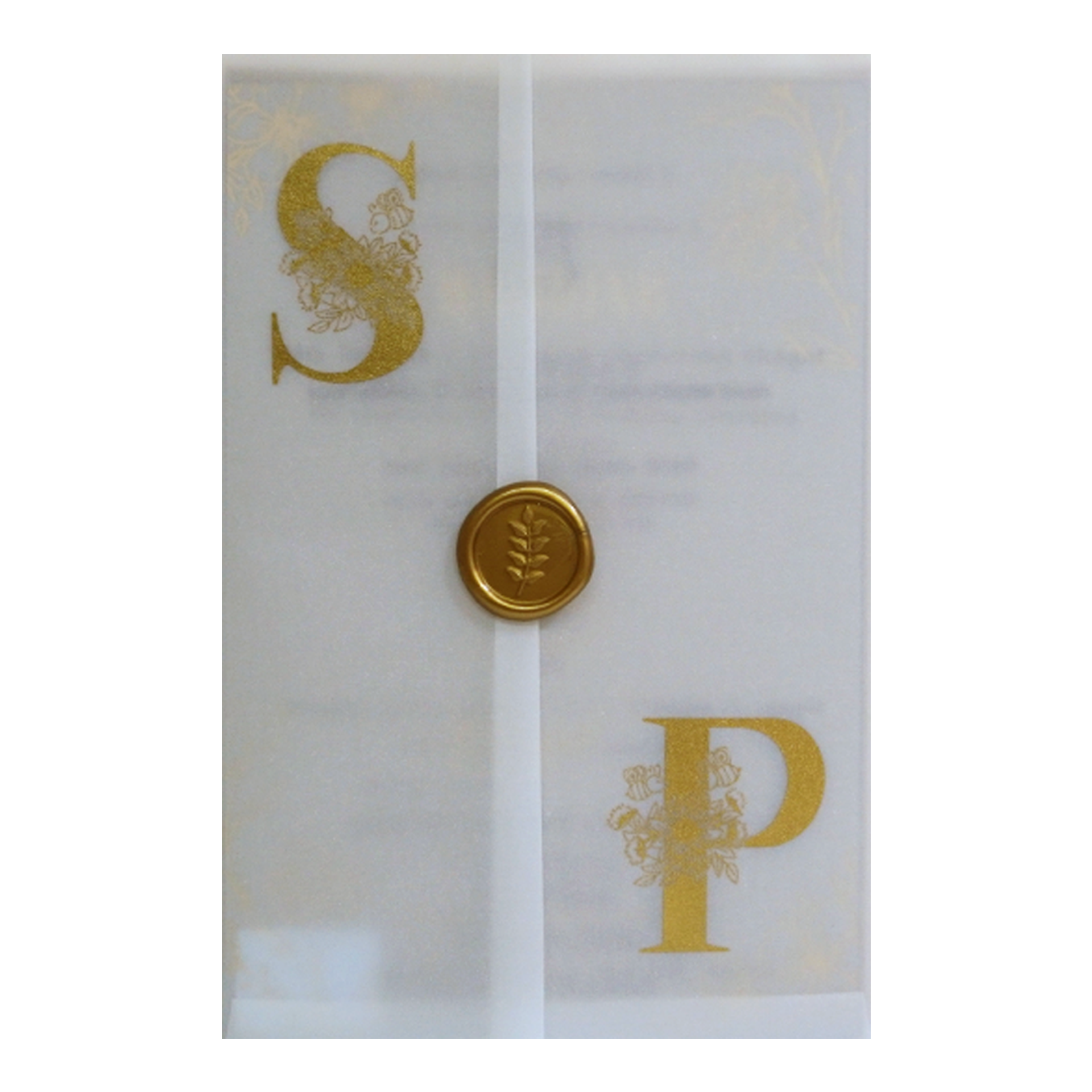 Beige Tracing Sheet Invitation Card-Krc30840