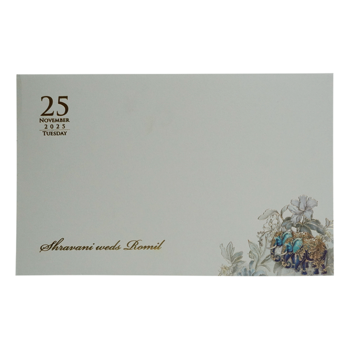 White Padded MDF Marriage Card-King of Cards