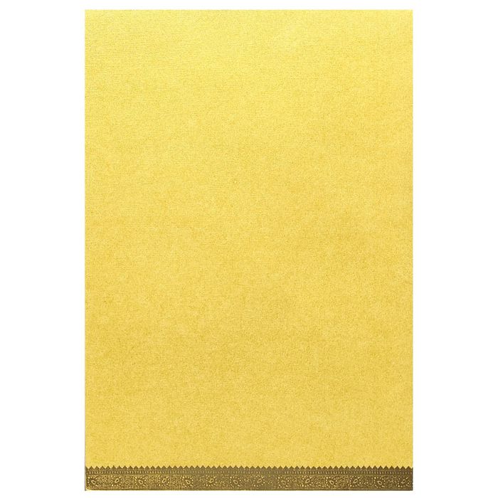 Classic Cream Shading With Gold Cover Wedding Card-King of Cards