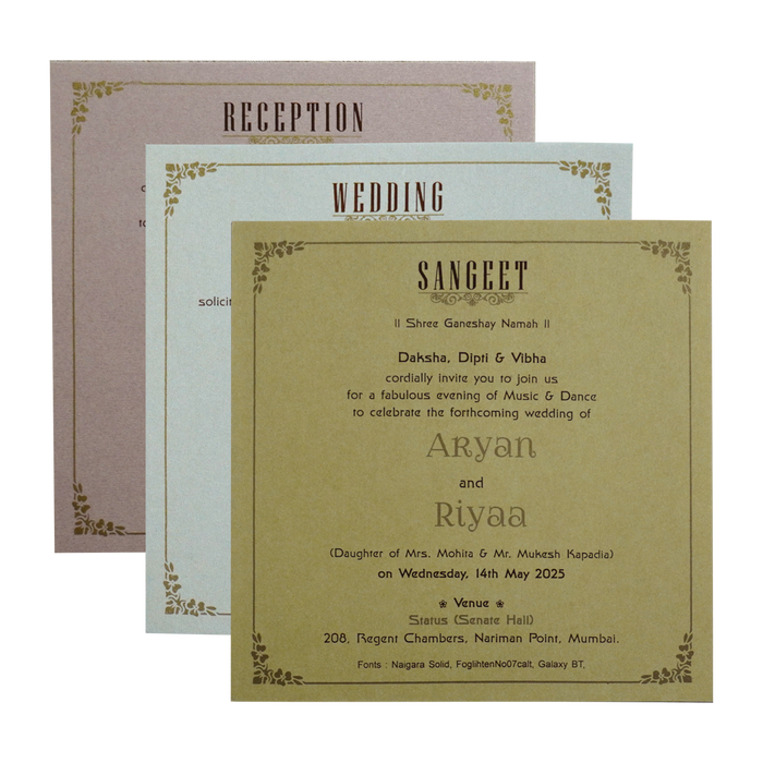 Dark Blue Door Wedding Invitation-King of Cards