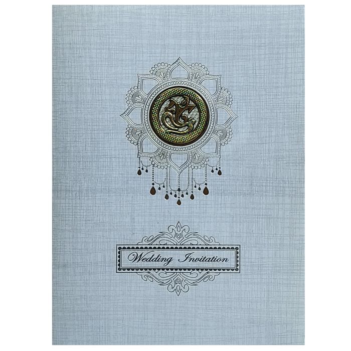 Grey Ganesha Wedding Invitation Card-King of Cards