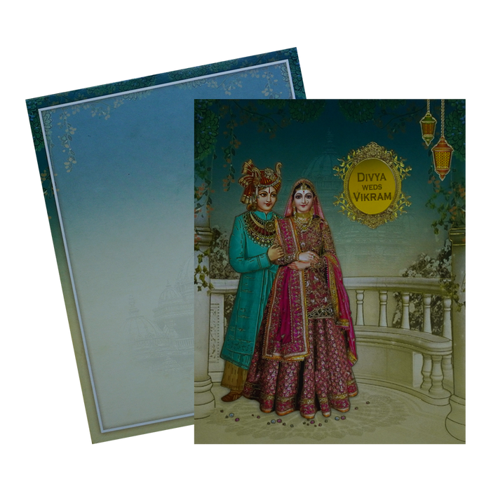 Emerald Bride and Groom Wedding Card-King of Cards