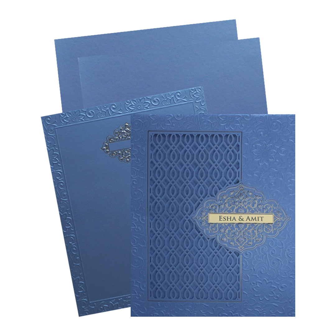Make your event special with our exclusive Blue MDF Wedding Card. Shop now! ?WhatsApp Support ?Express Delivery.