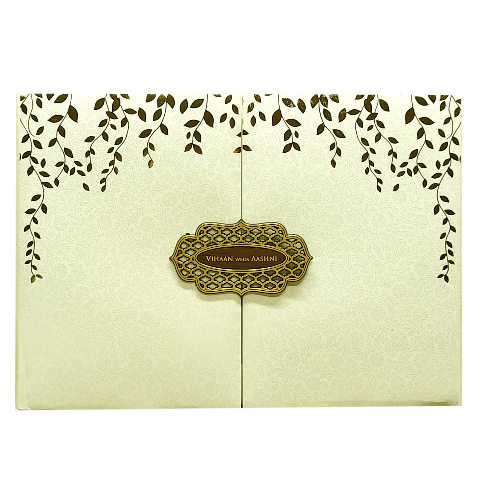 Cream Foil Padded Invitation Card-King of Cards
