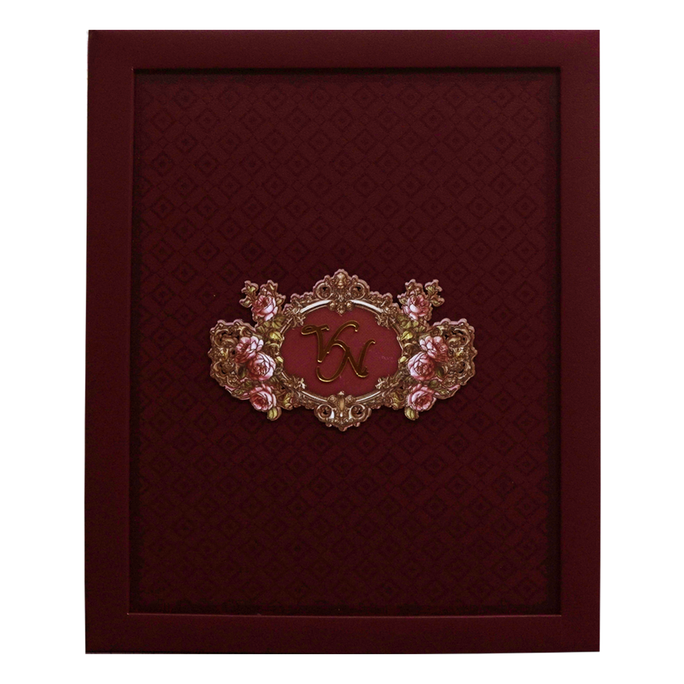 Dark Maroon Premium Invitation Card-King of Cards