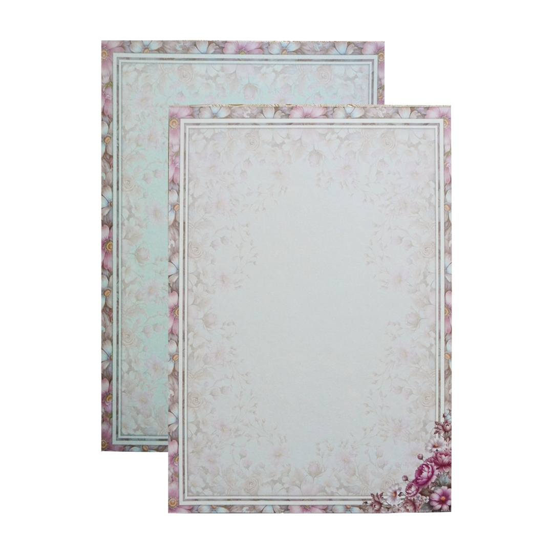 Grey Floral Door-Style Opening Wedding Card-KNBL1701