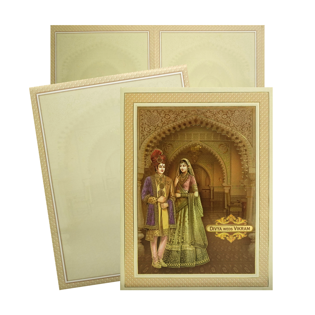 Make your event special with our exclusive Cream Bride Groom Nameplate Wedding Card. Shop now! ?WhatsApp Support ?Express Delivery.