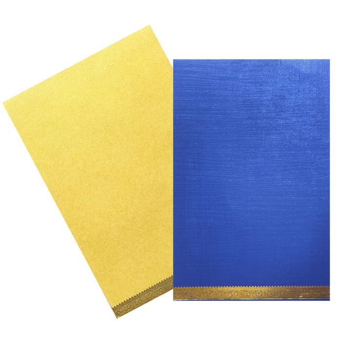 Classic Cream Shading With Gold Cover Wedding Card-King of Cards