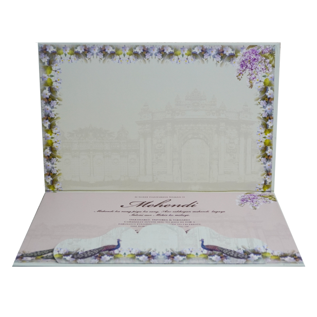 Lime Yellow Royal Traditional Wedding Card-KPR23860
