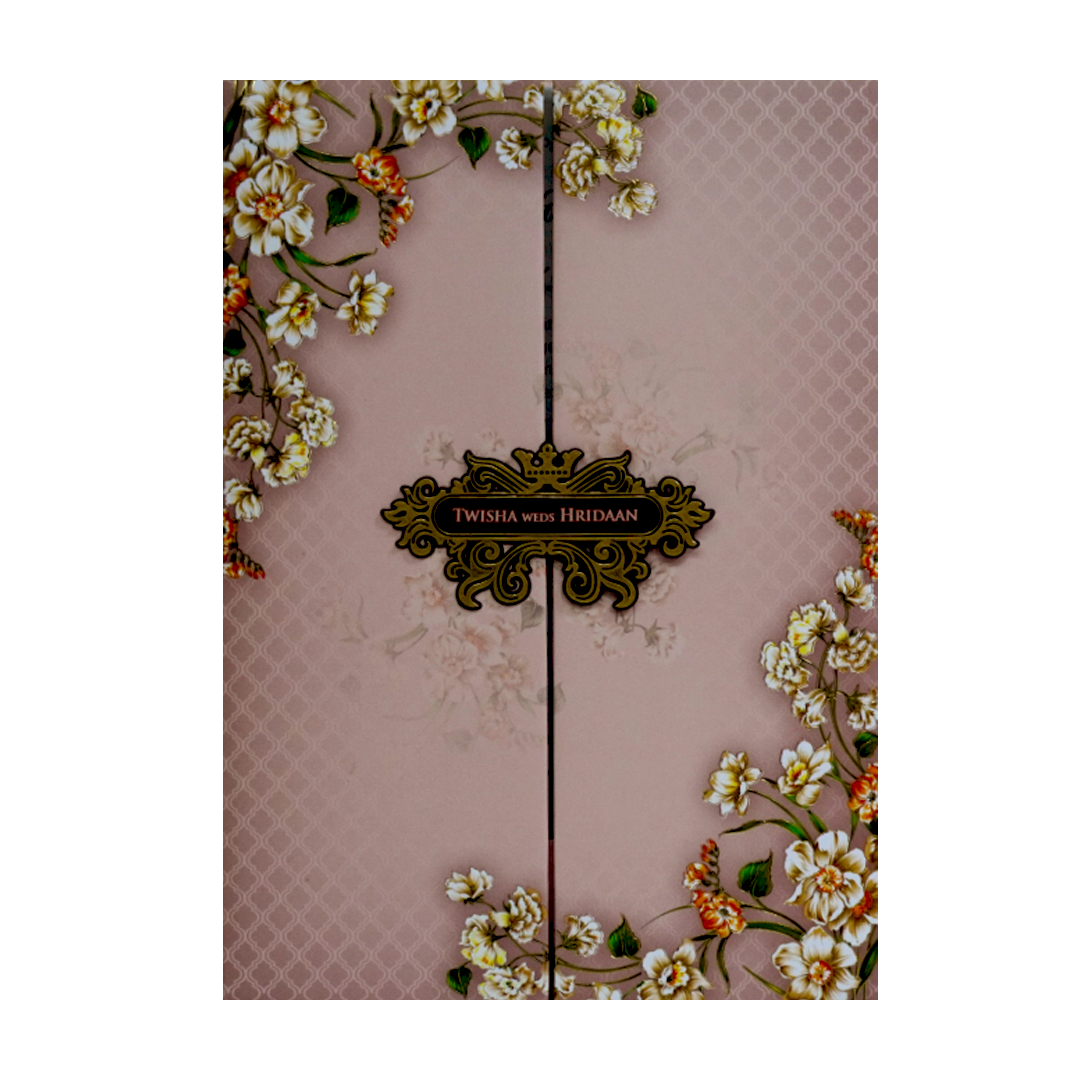 Soft Pink Padded Invitation-King of Cards