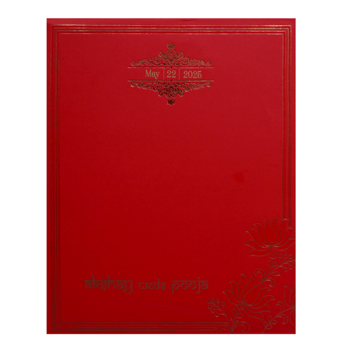 Red Floral Marriage Card-King of Cards