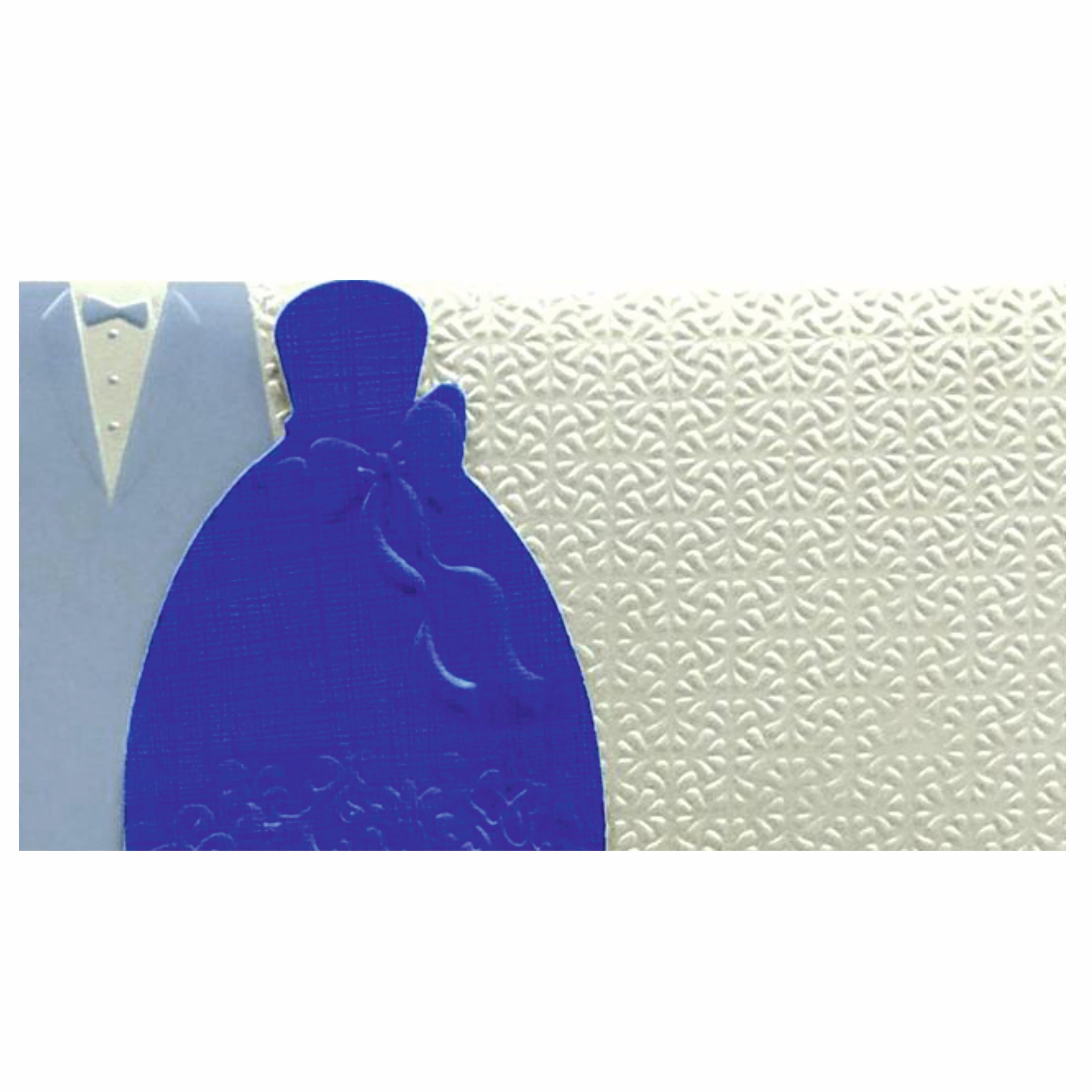 Beautiful Bride And Groom Theme With Grey Shading Personal Wedding Card - KNK30431