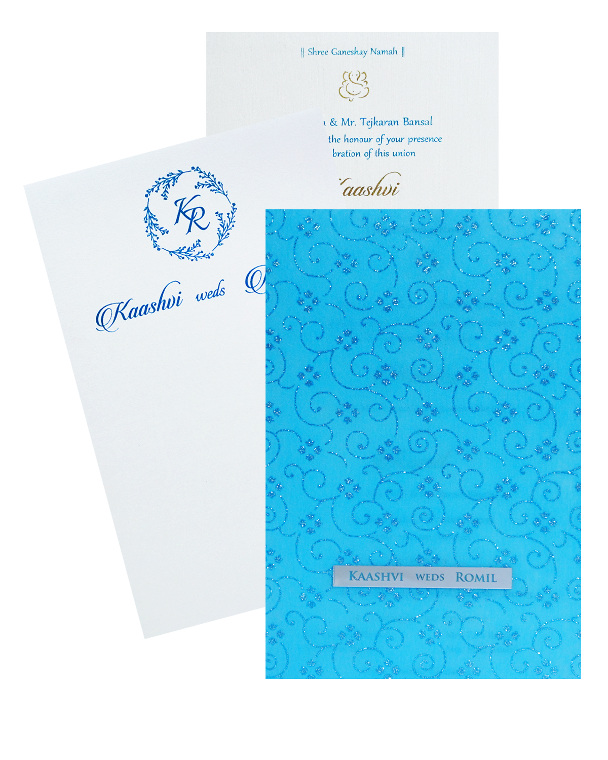 Make your event special with our exclusive Blue Glitter Tracing Sheet Invitation Card. Shop now! ?WhatsApp Support ?Express Delivery.