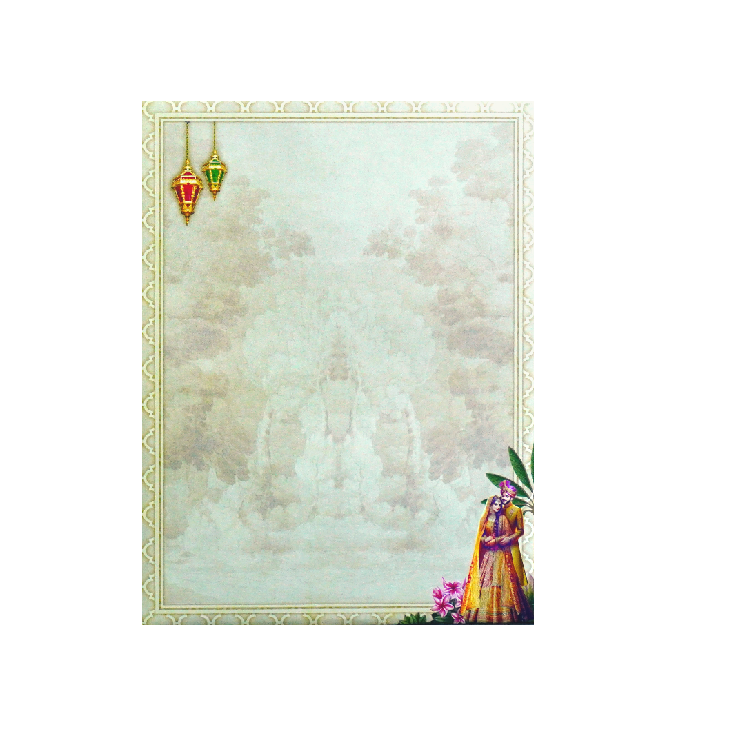 Olive green Shade Royal Bride Groom Wedding Card-King of Cards