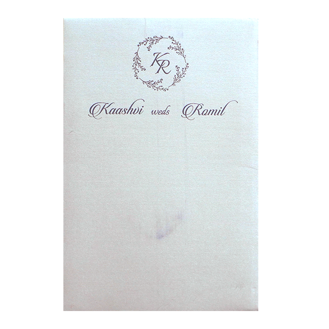 White Wolly Single Sheet Invitation-KRCS7400