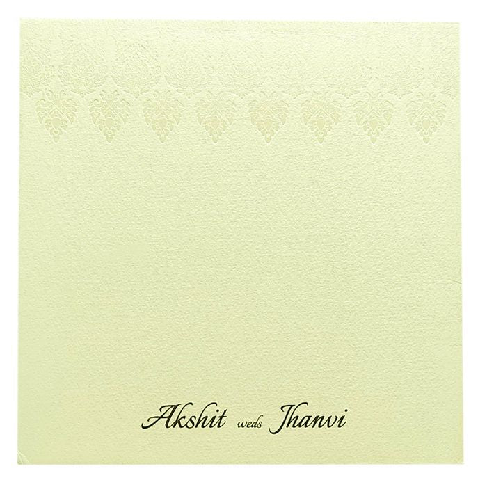 Cream White Invitation Card-King of Cards