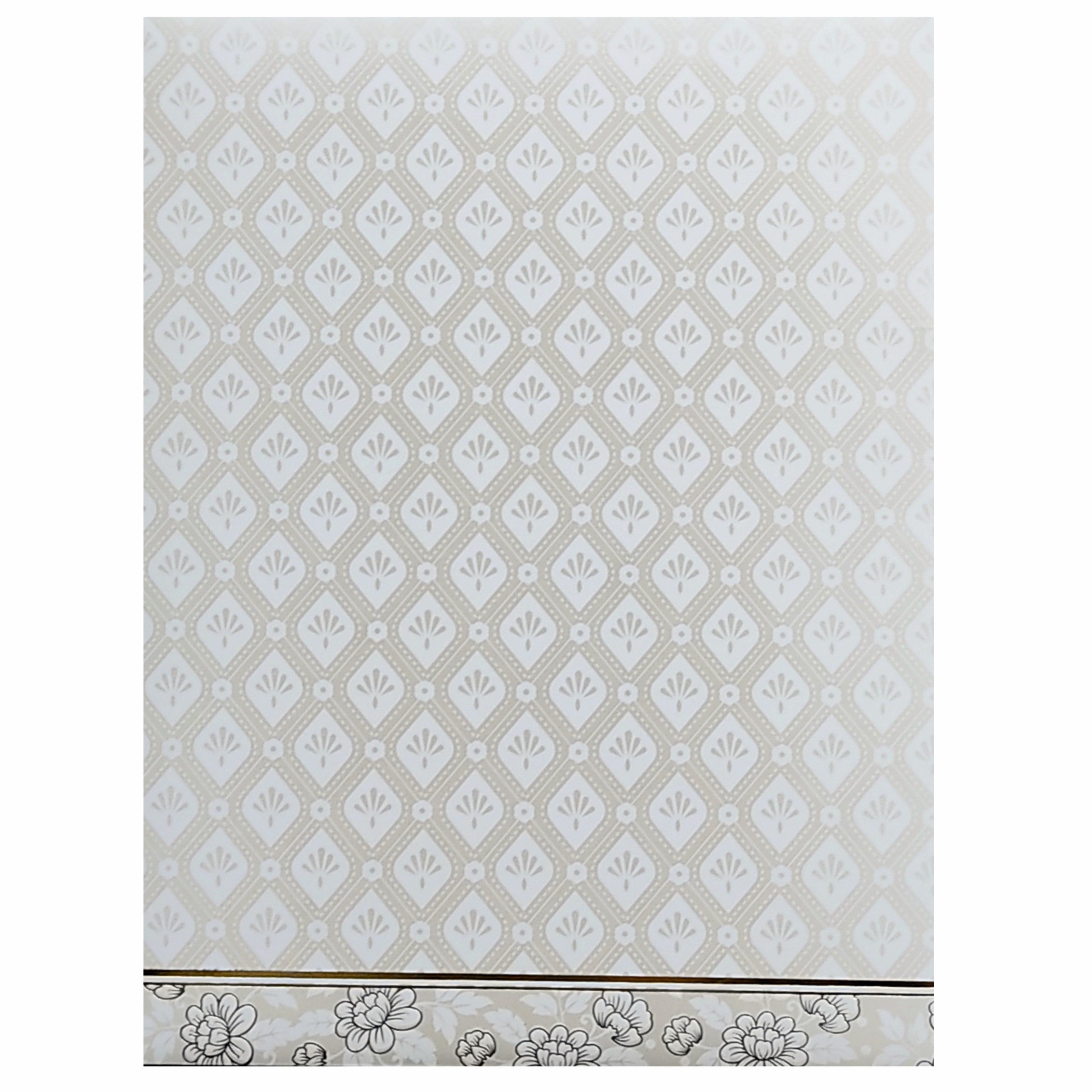 White Radhe Krishna Nameplate Invitation Card-KNJS2082