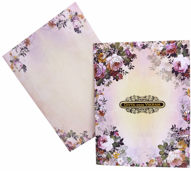 Multicolour Floral Design in Offset With Name Plate-King of Cards