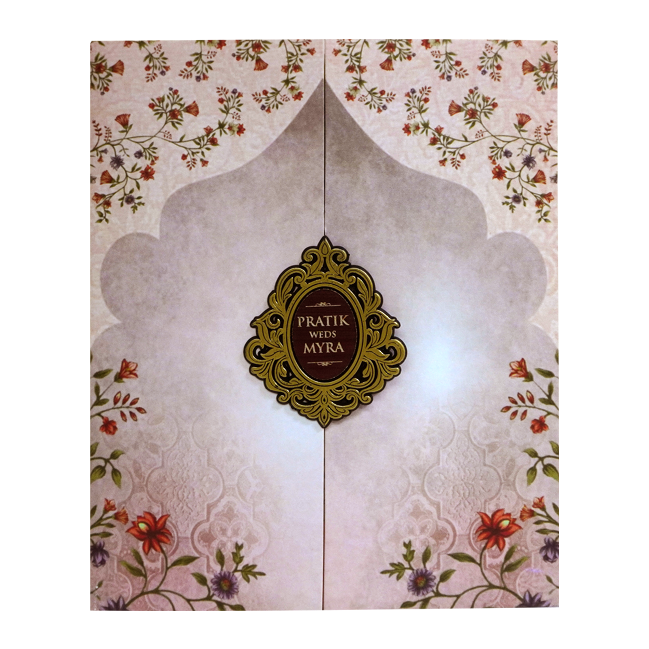 Rosy Brown Wedding Card-King of Cards