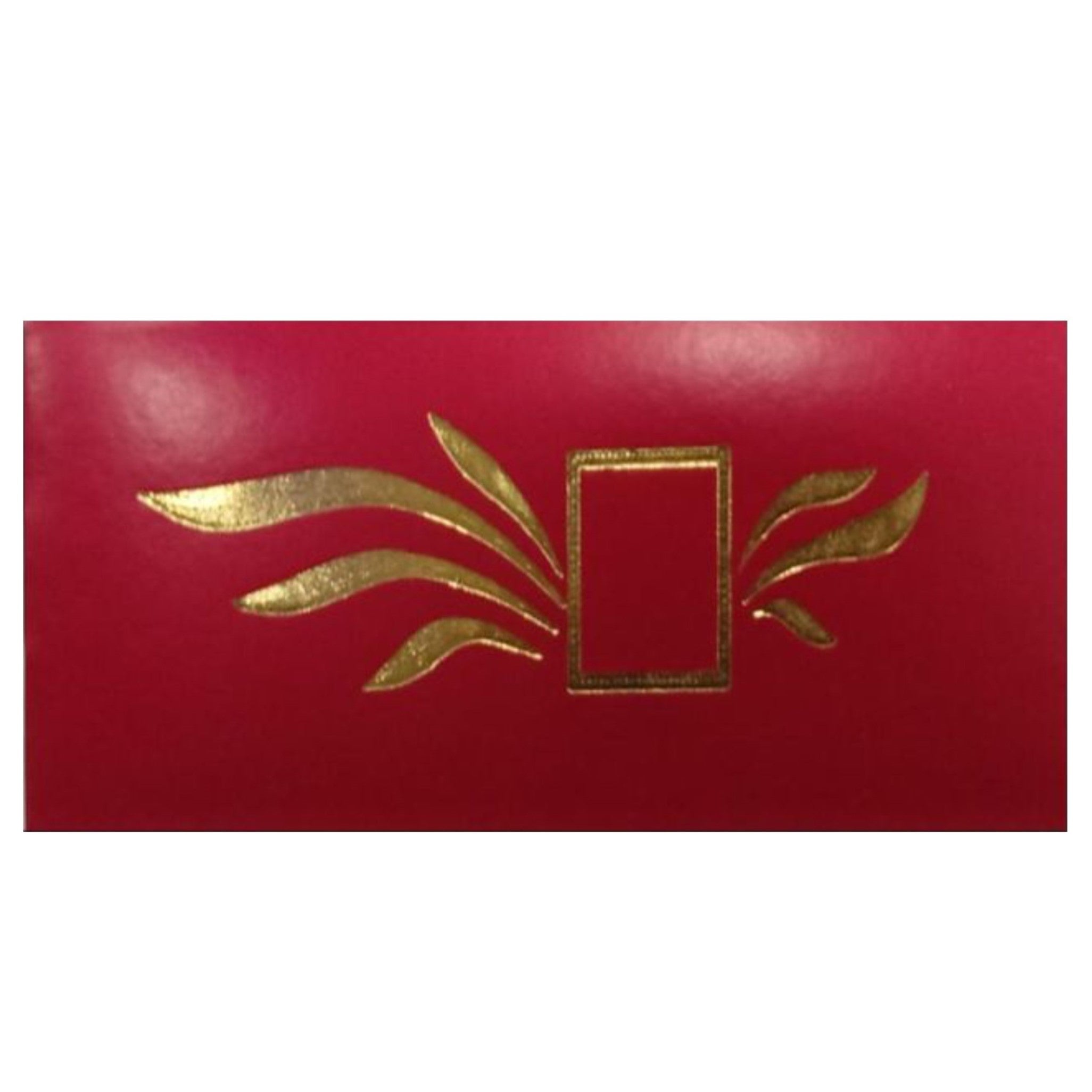 Royal Red Shading With Gold Foiling Blossom Personal Wedding Card - KNHM817R