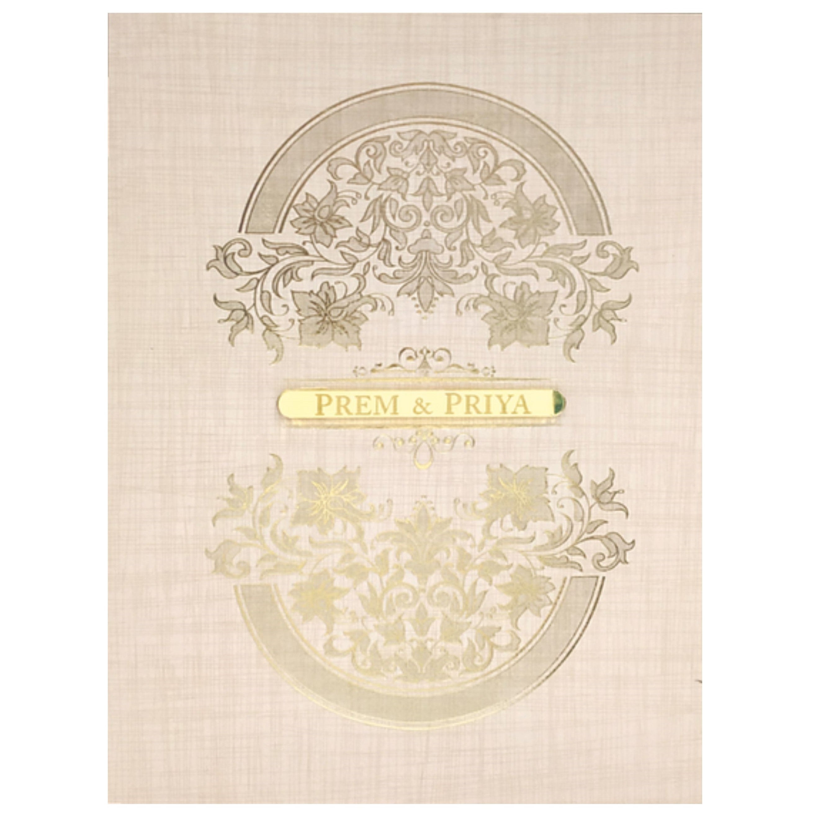 Sandal Premium Padded Stiff Board Invitation Card-KNPS9501S