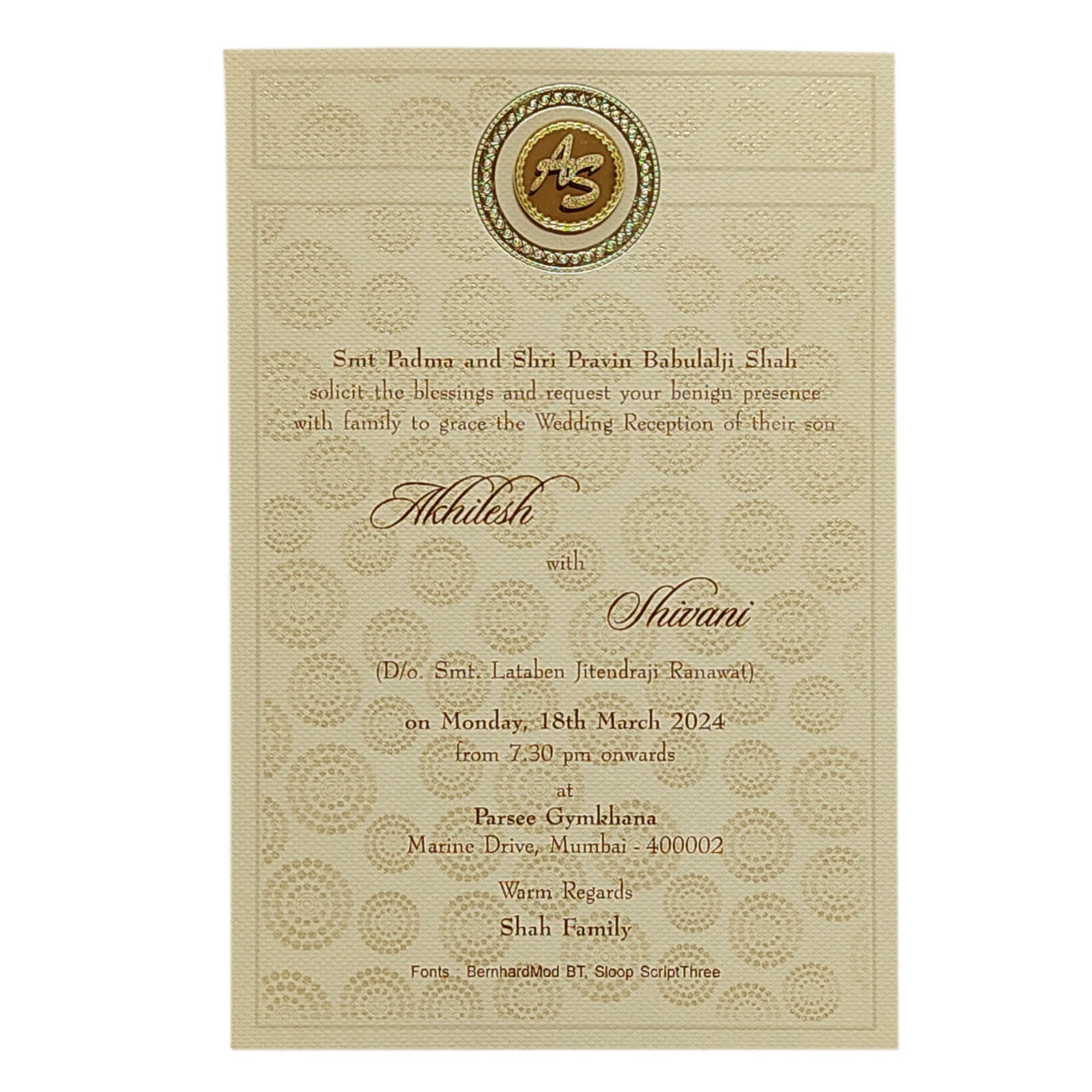 Invitation Card - KRCS6363