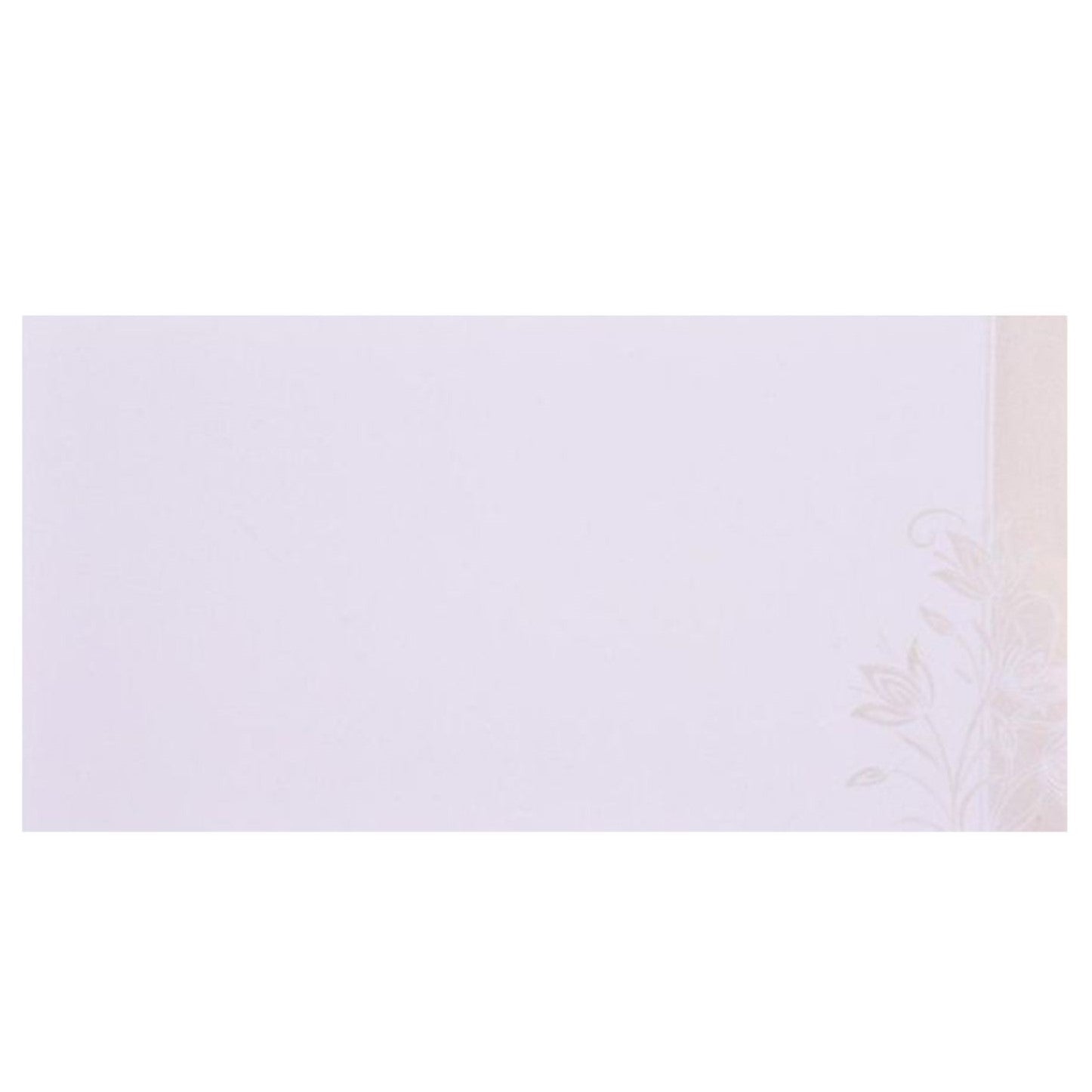 Classic Gold Foiling Ganesha With White Shading Wedding Card - KNKSB021