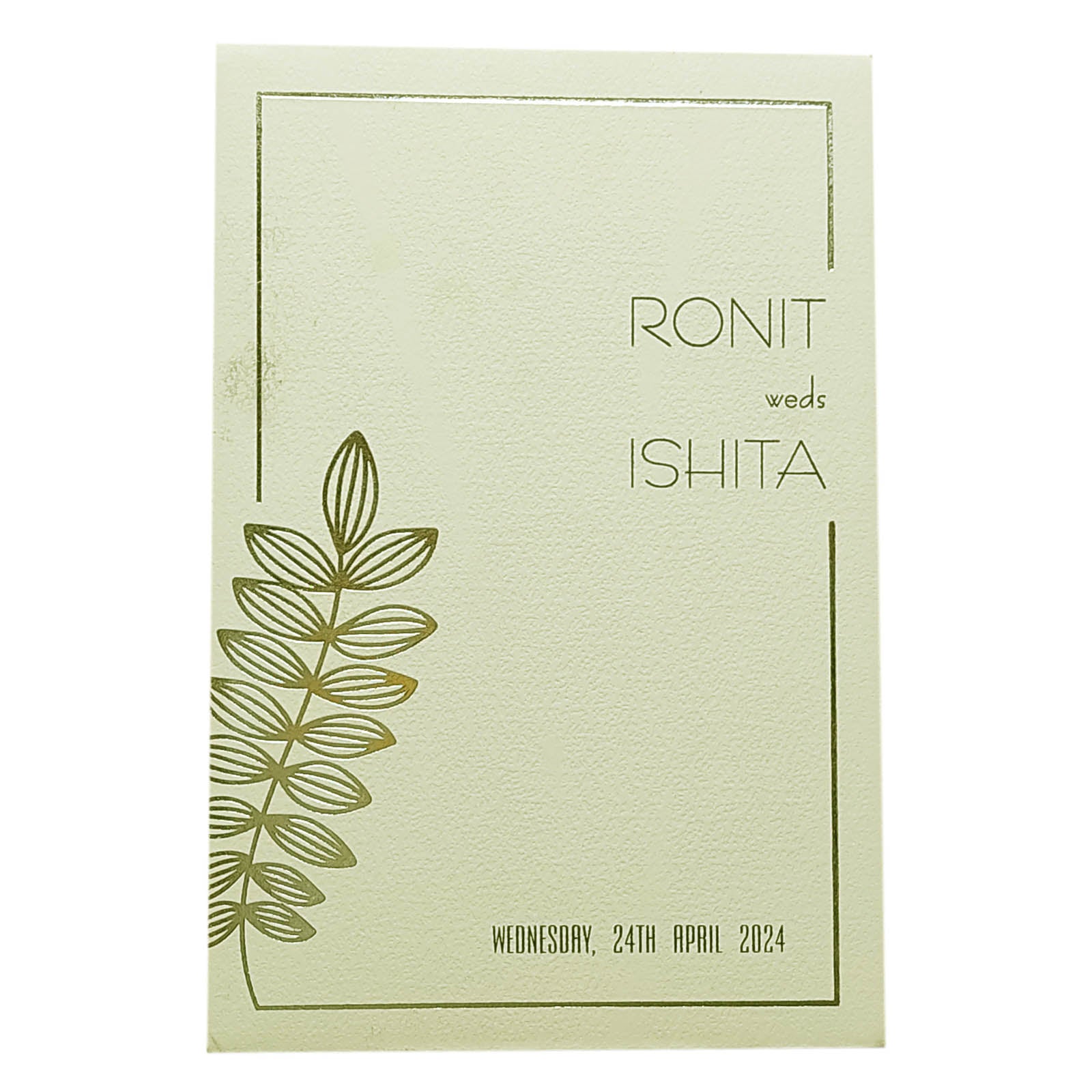 Grey Design Single Sheet Invitation Card-KRCS5013