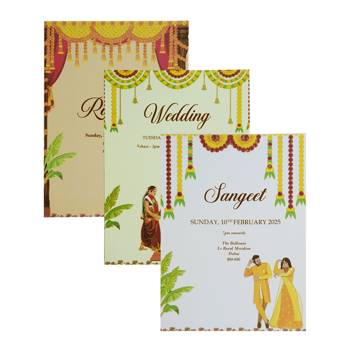 Cream Traditional Royal Marriage Card-King of Cards