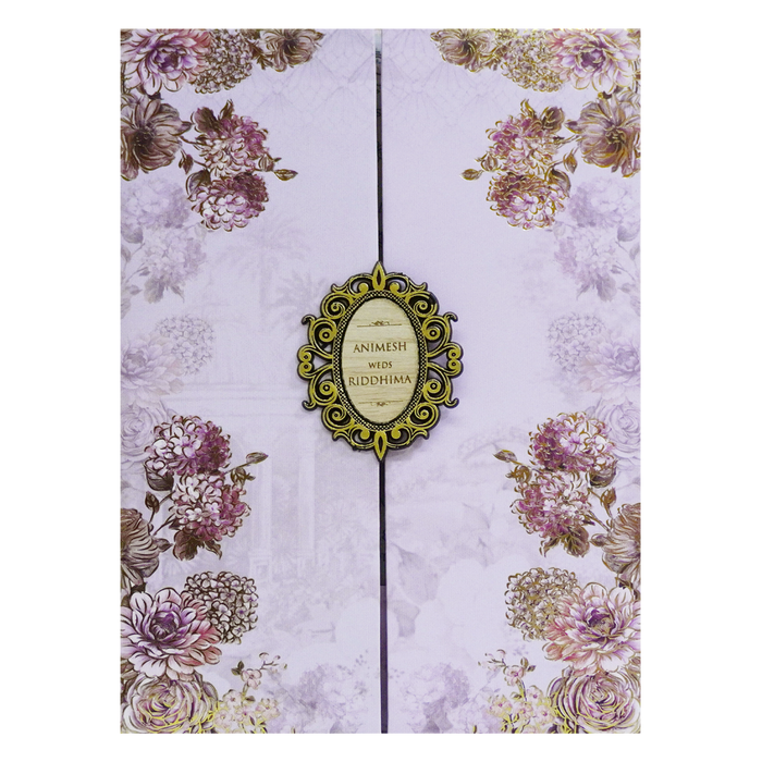 Light Pastel Purple Padded Invitation-King of Cards