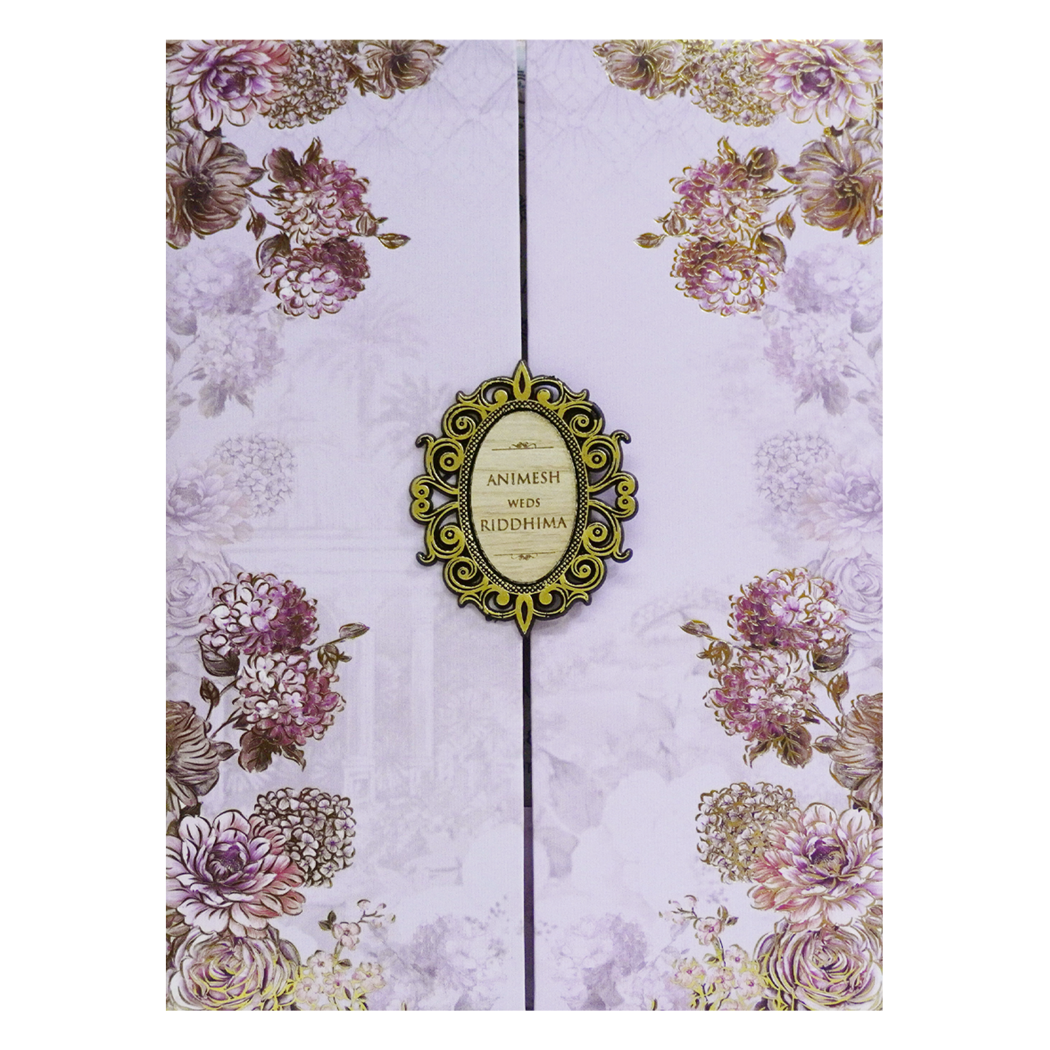 Light Pastel Purple Padded Invitation-KVN07060