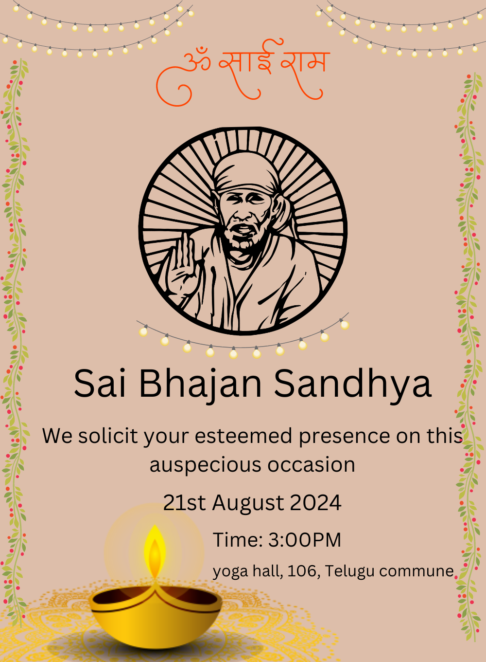 Light Diya Sai Sandhya Invitations-AASSI009