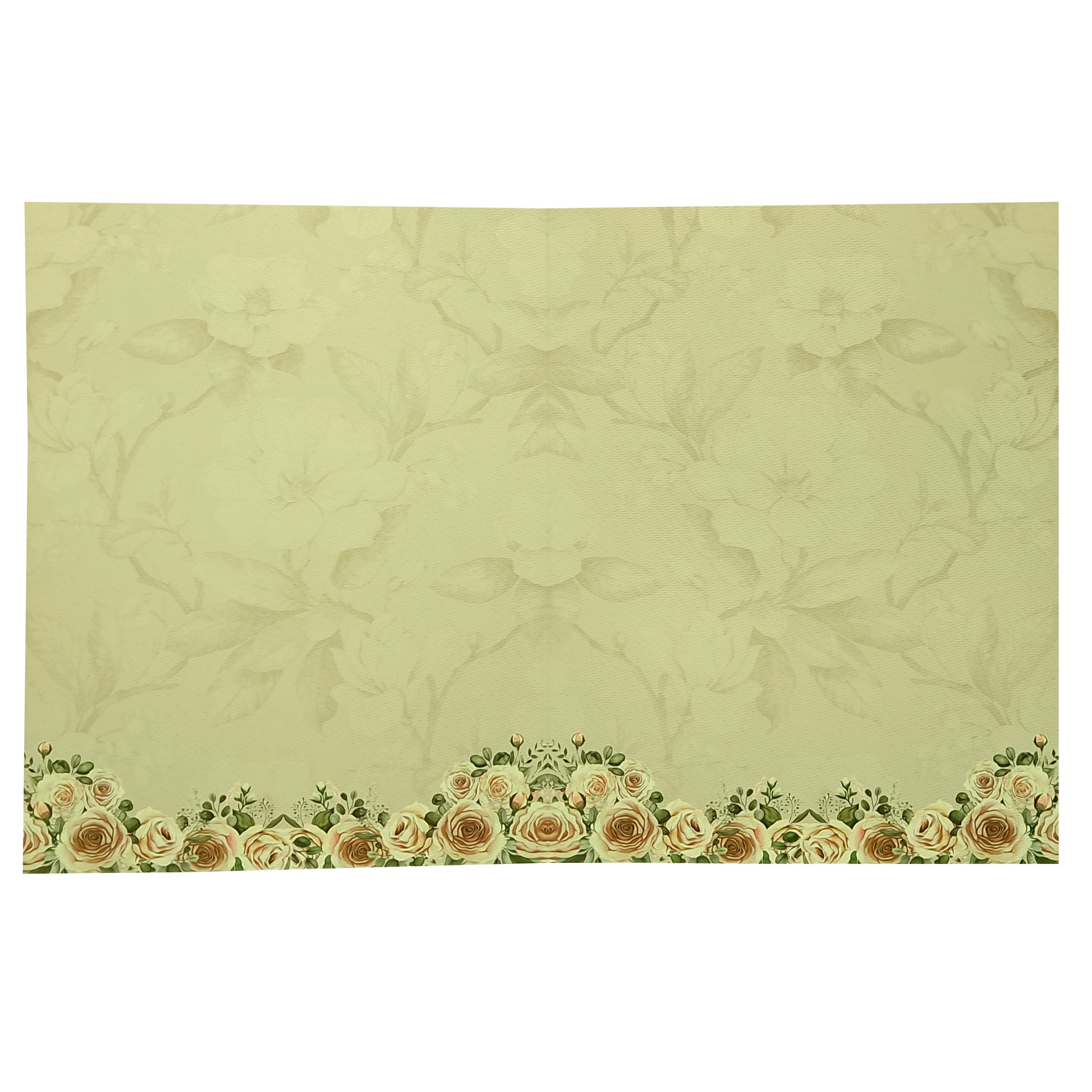 Green Royal Peacock Invitation Card-KNKN6303