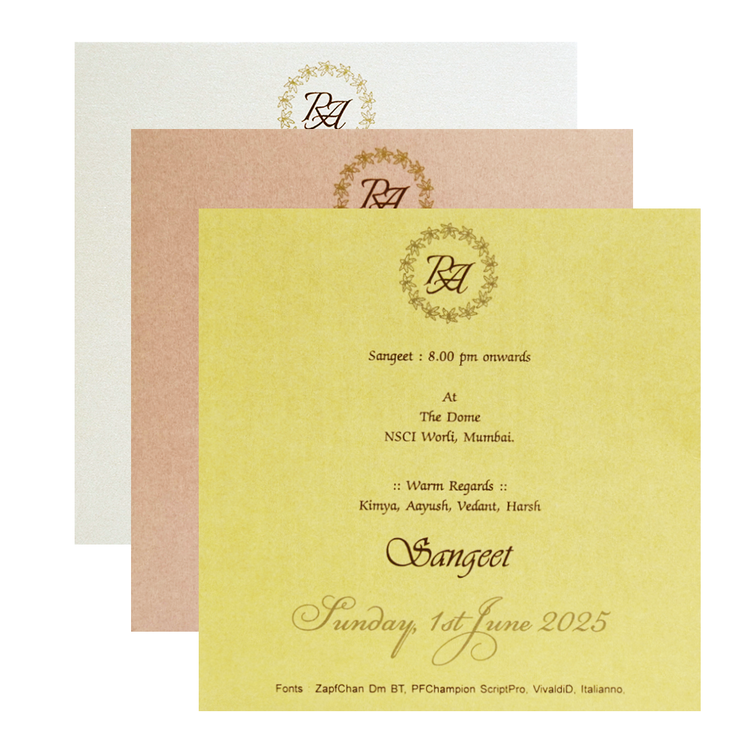 Pearl White Ganesha Wedding Card-KRC30142