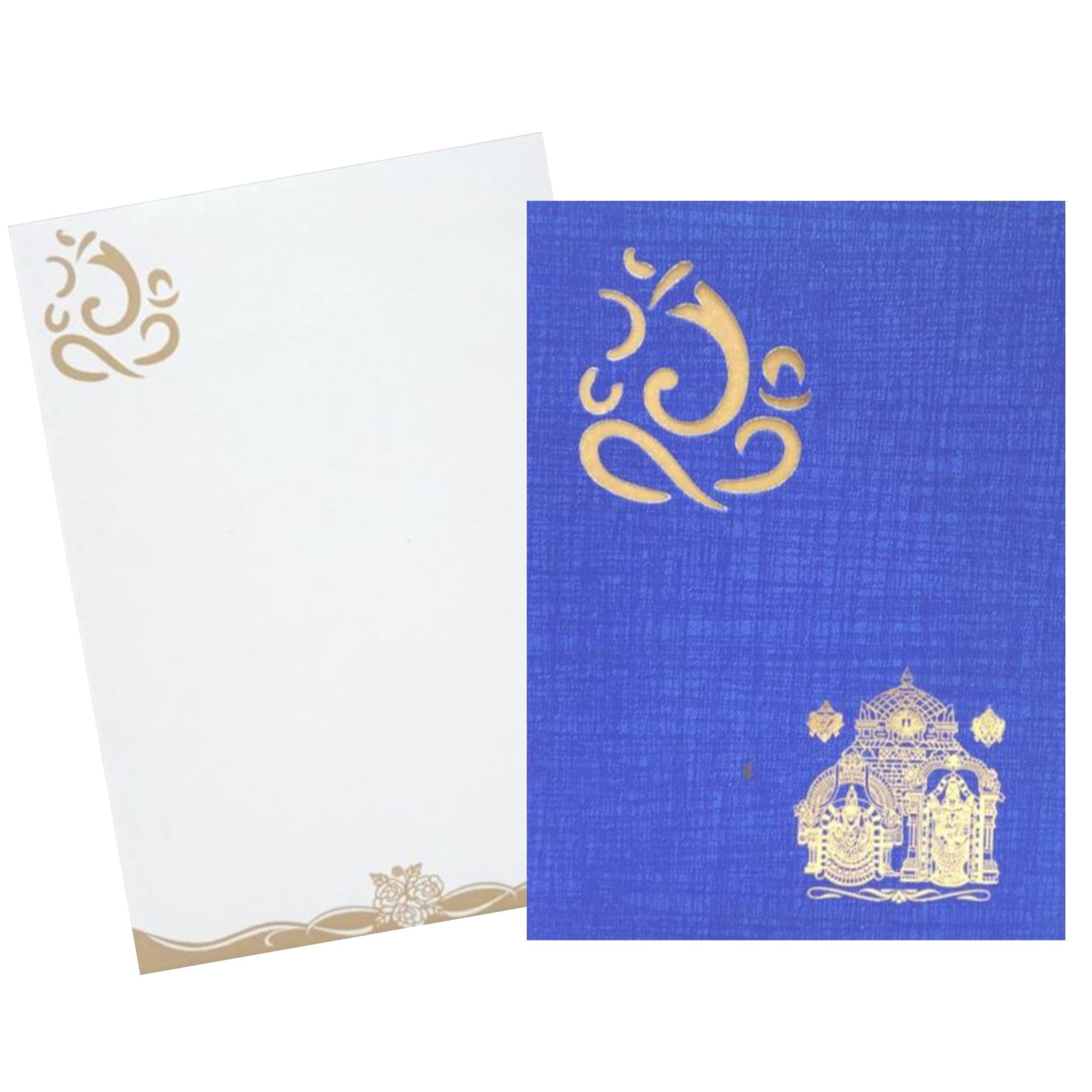 Blue Balaji Padmavathi With Die Cut Ganesha-KNCPC503