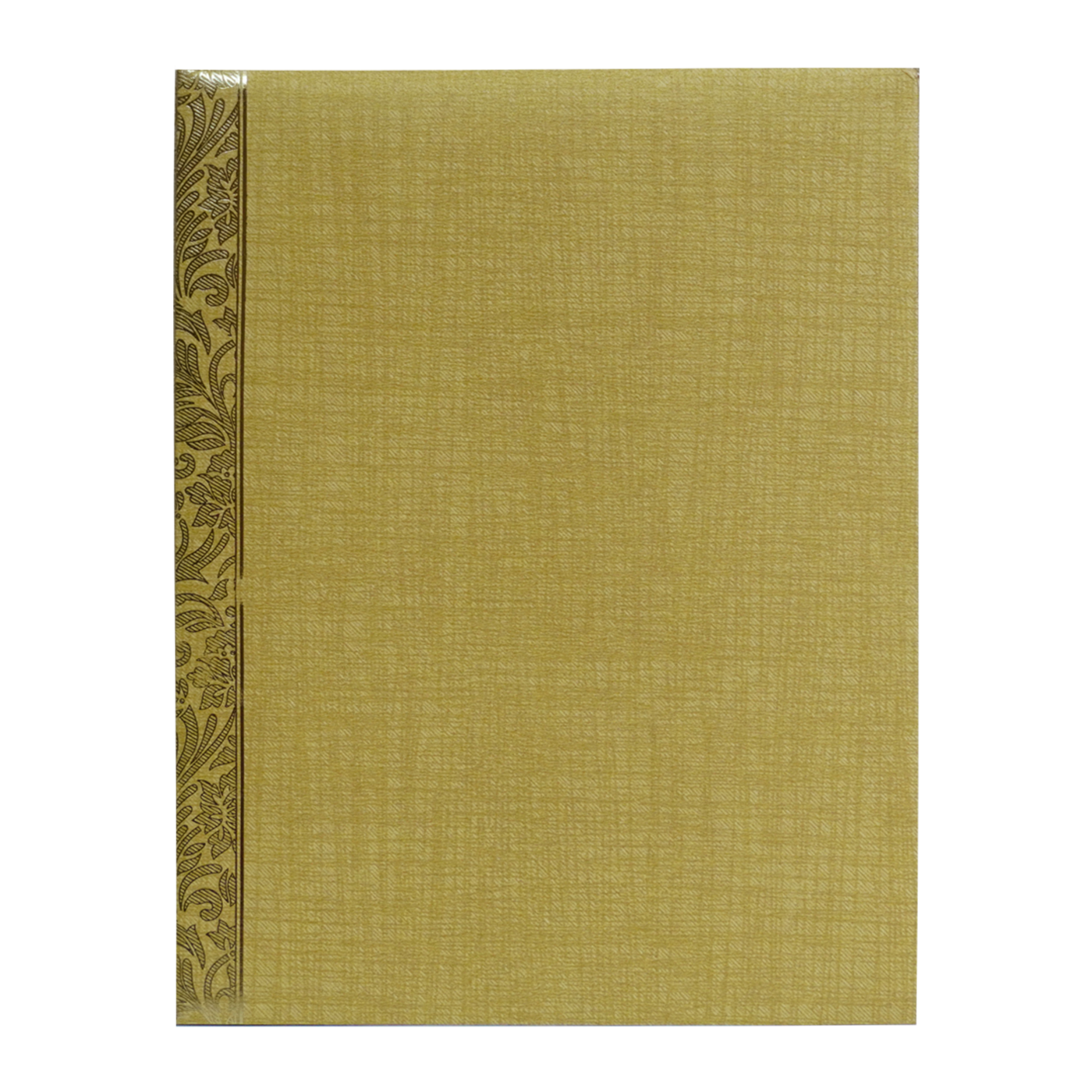 Brown Gold Jumbo Met Size Wedding Card With Gold Foiling Print-KNK50140