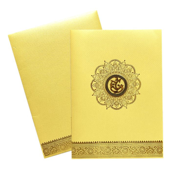 Gold Ganesha Foil Invitation Card-King of Cards